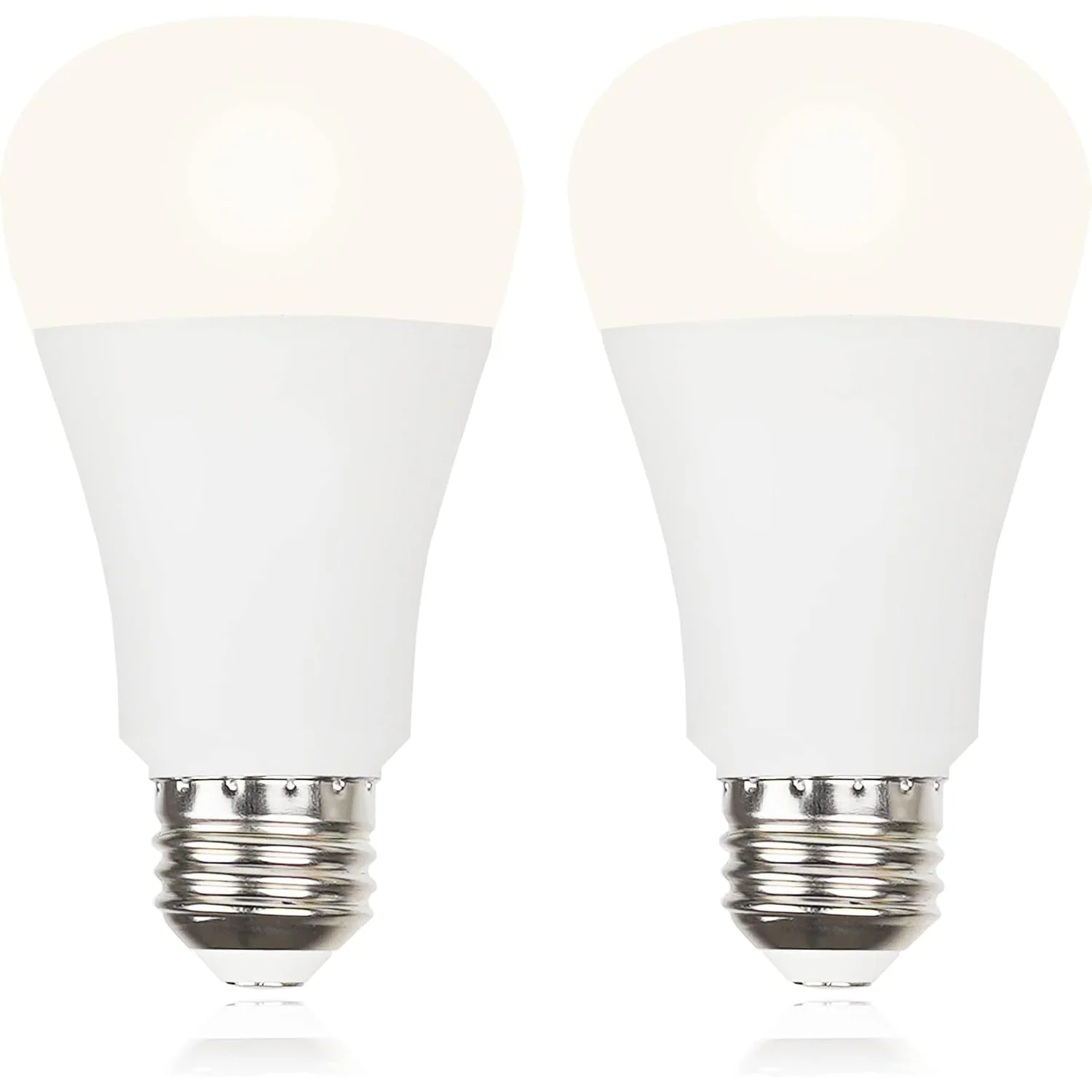 GREENIC Warm White LED Light Bulbs, 15W A19, 2-Pack