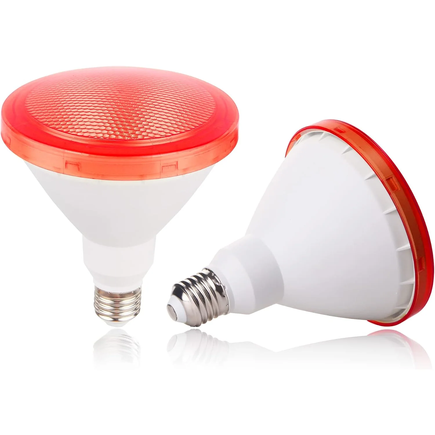 GREENIC Red LED Flood Light Bulbs, 15W PAR38, 2-Pack