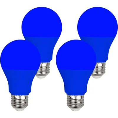 GREENIC Colored LED Light Bulbs, 9W A19, 4-Pack, Blue, picture 3