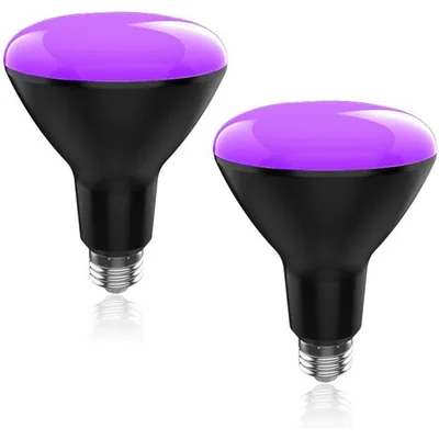 GREENIC UV LED Black Light Bulbs, 15W BR30, 2-Pack, picture 1