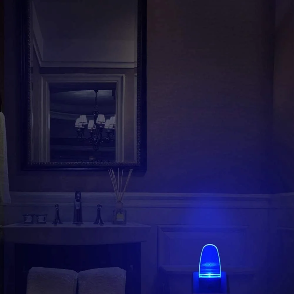 GREENIC Plug-in LED Night Lights with Light Sensor, 4-Pack, Blue