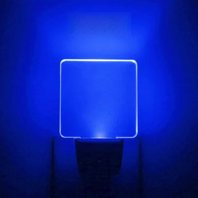 GREENIC Square Plug-in Night Lights, Dusk to Dawn, 2-Pack, Blue, picture 1