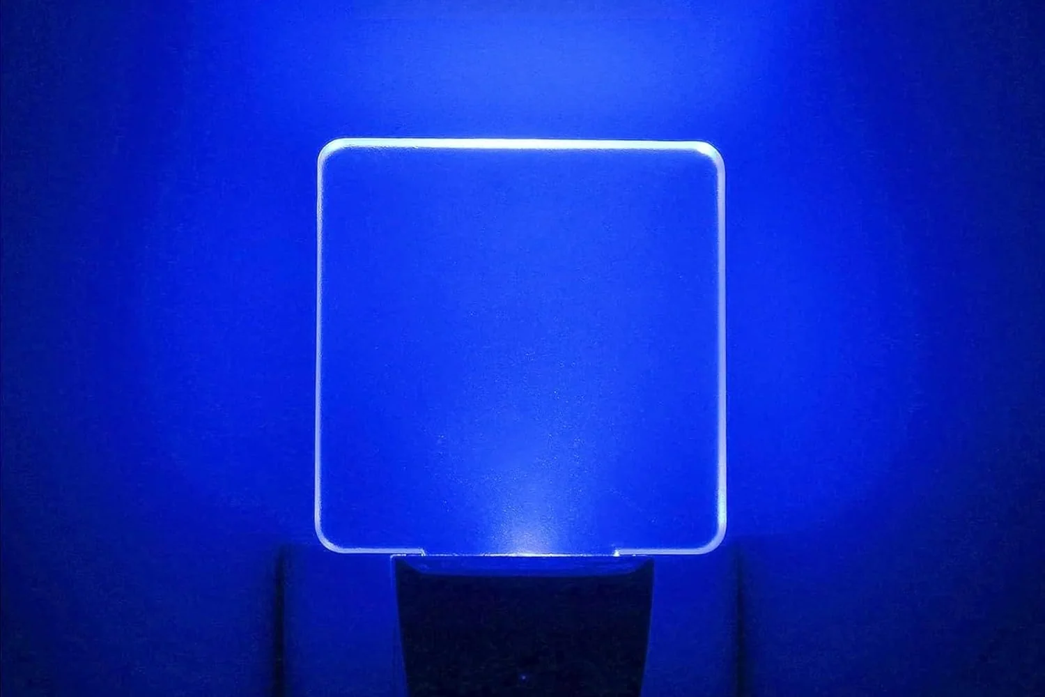 GREENIC Square Plug-in Night Lights, Dusk to Dawn, 2-Pack, Blue