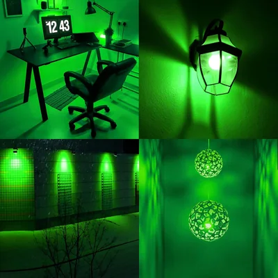 GREENIC Colored LED Light Bulbs, 9W A19, 4-Pack, Green, picture 5