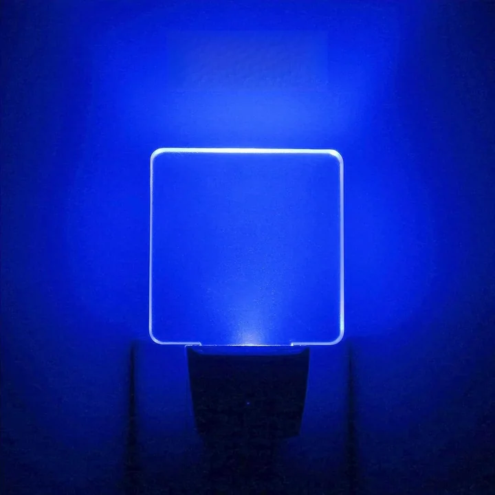 GREENIC Blue Square Night Lights, Dusk to Dawn, 4-Pack